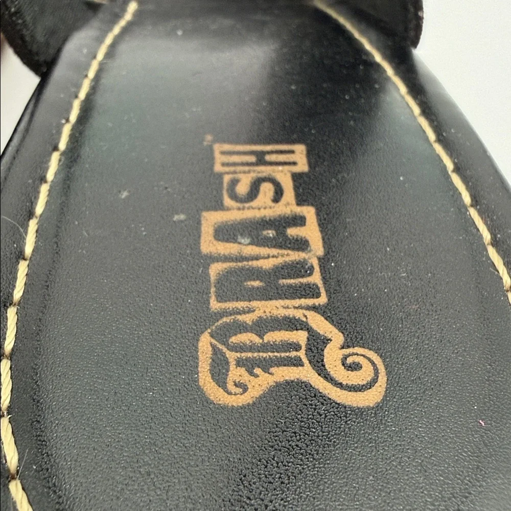 Brash Black Tan Wedge espadrilles Sandals women 12 casual vacation beach Y2K